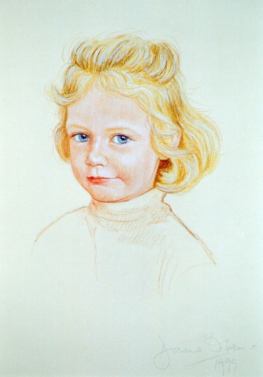 Child Portrait. Girl Painting. Children Picture